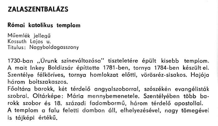 Zalaszentbalázs - Zala megye műemlékei 1979 122old.jpg